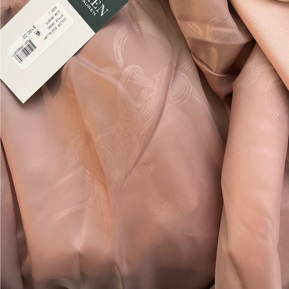 Lauren Ralph Lauren Blush Light Belted Jacket / Coat Size Large - Duplicate - Picture 15 of 16